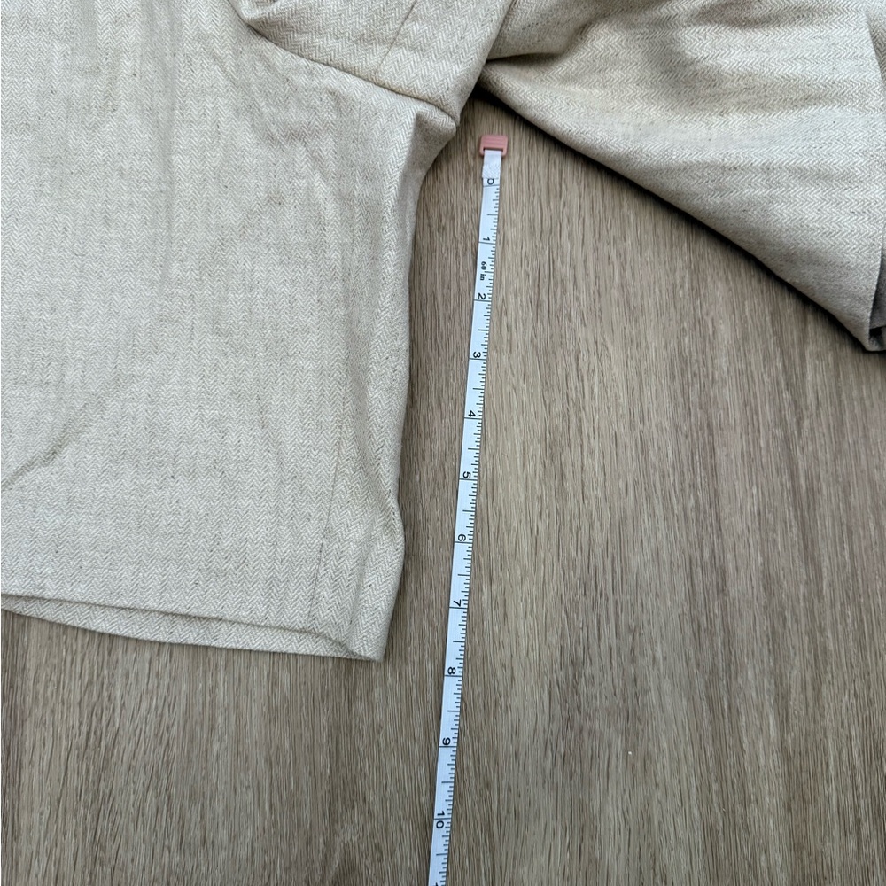 NWT Banana Republic Linen Cotton Blend High Waist Bermuda Shorts Size 18 Cream - Picture 6 of 10